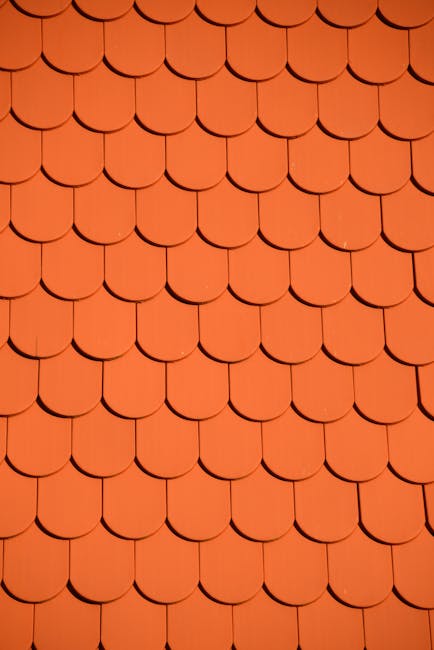 Repetitive patterns of roof tiles representing structural integrity