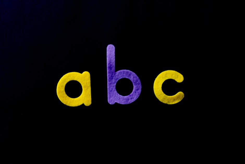 Letters ABC representing basic literacy